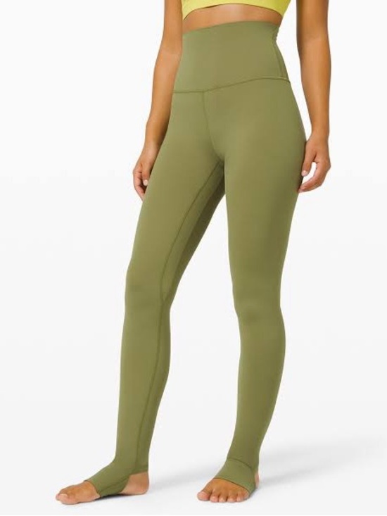 lululemon athletica Pants - Lululemon bronze green super high rise stirrup pant size 8